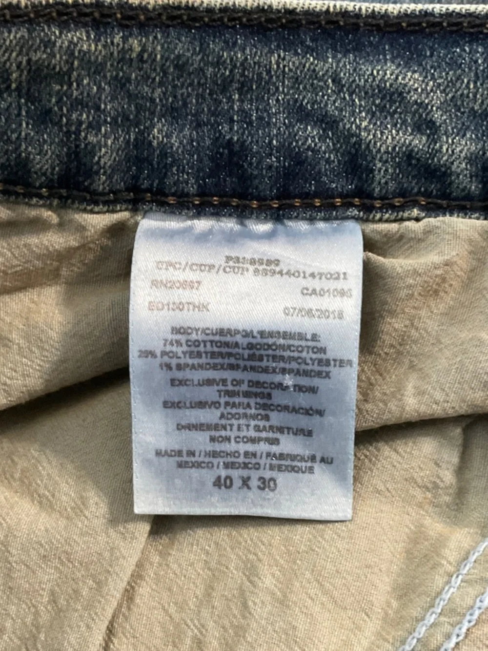 Dickies Men's Relaxed Classic Dark Blue Denim Jeans 40x30